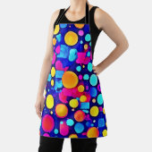 カラフル抽象芸術円 エプロン (インサイチュ)