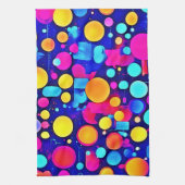 カラフル抽象芸術円 キッチンタオル (縦)