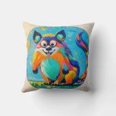 カラフル抽象芸術動物デザイン クッション (裏面)