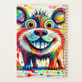 カラフル抽象芸術動物デザイン プランナー手帳 (裏面)