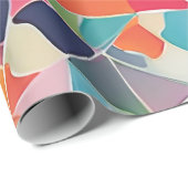 カラフル抽象芸術包装紙 – ギフトラップ (ロールコーナー)
