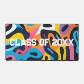カラフル抽象芸術卒業クラスXXLコンピュータ デスクマット (正面)