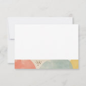 カラフル抽象芸術名パーソナライズされたノートカード サンキューカード (裏面)