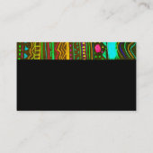 カラフル抽象芸術名刺テンプレートデザイン 名刺 (裏面)