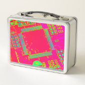 カラフル抽象芸術回路 メタルランチボックス (裏面)