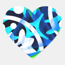 カラフル抽象芸術図形のクラスター