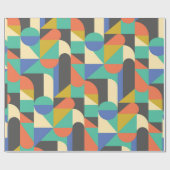 カラフル抽象芸術図形の背景 ラッピングペーパー (フラット)