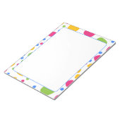 カラフル抽象芸術図形パターンメモ帳 ノートパッド (アングル)