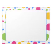 カラフル抽象芸術図形パターンメモ帳 ノートパッド (正面)