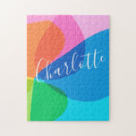 カラフル抽象芸術図形 |パーソナライズされた  ジグソーパズル<br><div class="desc">カラフル抽象芸術図形 |名パーソナライズされた前パズル</div>