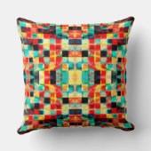 カラフル抽象芸術地表明素子デザイン クッション (裏面)