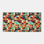 カラフル抽象芸術地表明素子デザイン デスクマット (正面)