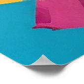 カラフル抽象芸術女性ポップ・アートのアートデザイン ポスター (角)