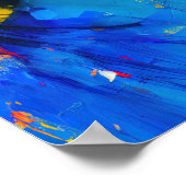 カラフル抽象芸術女性顔ポスタープリント ポスター (角)