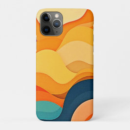 カラフル抽象芸術層波 iPhone 11 PROケース