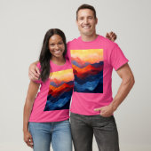 カラフル抽象芸術山脈 Tシャツ (ユニセックス)