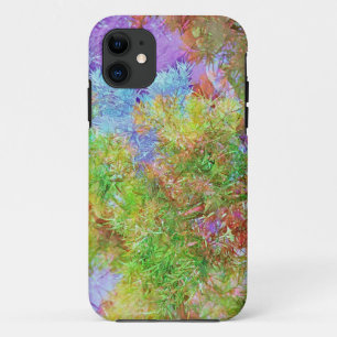 カラフル抽象芸術幻想ツリーアートフォンケース iPhone 11 ケース