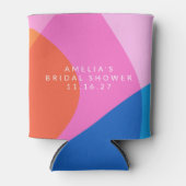 カラフル抽象芸術幾何カスタムブライダルシャワー 缶クーラー (正面)