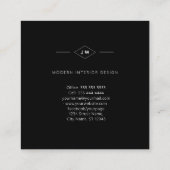 カラフル抽象芸術幾何カラフルピンクモダン スクエア名刺 (裏面)