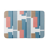 カラフル抽象芸術幾何ストライプ要素アートパターン バスマット (正面)