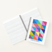 カラフル抽象芸術幾何パッチワークパーソナライズされた ノートブック (内部)