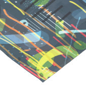 カラフル抽象芸術幾何モダンパターン ミディアムテーブルランナー (コーナー)