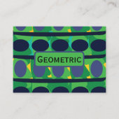 カラフル抽象芸術幾何モダン図形 名刺 (正面)