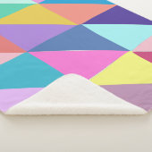 カラフル抽象芸術幾何三角形パッチワーク シェルパブランケット (3/4)