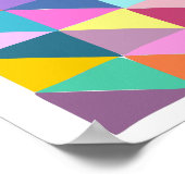 カラフル抽象芸術幾何三角形パッチワーク ポスター (角)