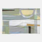カラフル抽象芸術幾何学図形 キッチンタオル (横)