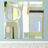 カラフル抽象芸術幾何学図形 キャンバスプリント (インサイチュ (ウッドフロア))