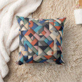 カラフル抽象芸術幾何学図形 クッション (ブランケット)