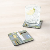 カラフル抽象芸術幾何学図形 コースター (右側)