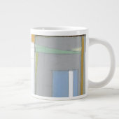 カラフル抽象芸術幾何学図形 ジャンボコーヒーマグカップ (右)