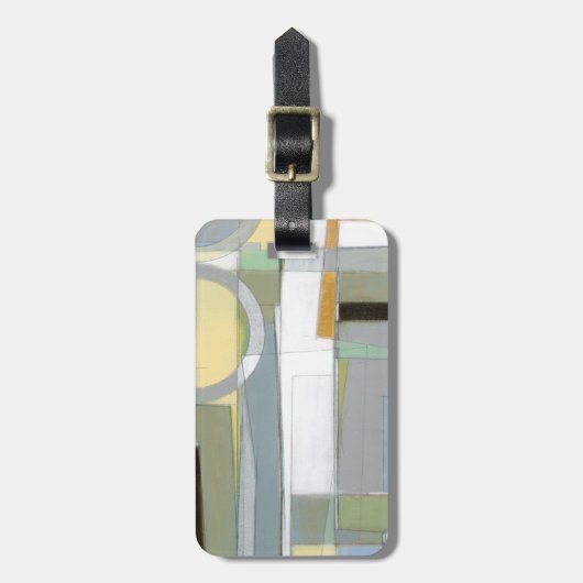 カラフル抽象芸術幾何学図形 ラゲッジタグ (正面縦)