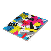 カラフル抽象芸術幾何学模様 タイル (側面)