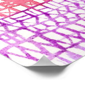 カラフル抽象芸術幾何学模様 ポスター (角)