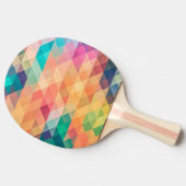 カラフル抽象芸術幾何学模様 卓球ラケット (横)