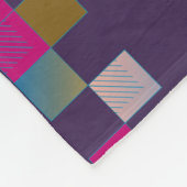 カラフル抽象芸術幾何学模様（紫） フリースブランケット (角)