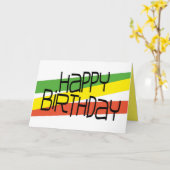 カラフル抽象芸術幾何学的ハッピーバースデーカード カード (黄色い花)