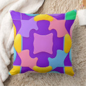 カラフル抽象芸術幾何学的パターン クッション (ブランケット)