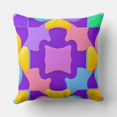 カラフル抽象芸術幾何学的パターン クッション (裏面)