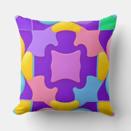 カラフル抽象芸術幾何学的パターン クッション