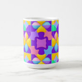 カラフル抽象芸術幾何学的パターン コーヒーマグカップ (中央)