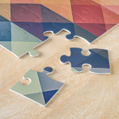 カラフル抽象芸術幾何学的パターン ジグソーパズル (側面)