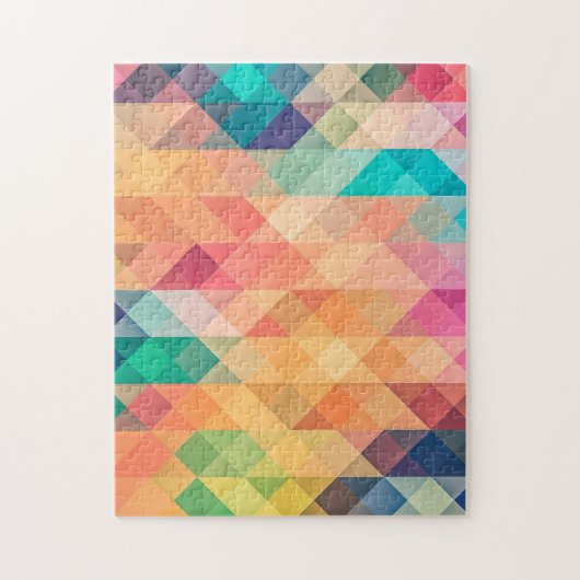 カラフル抽象芸術幾何学的パターン ジグソーパズル (縦)