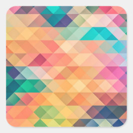 カラフル抽象芸術幾何学的パターン スクエアシール