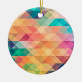 カラフル抽象芸術幾何学的パターン セラミックオーナメント (正面)