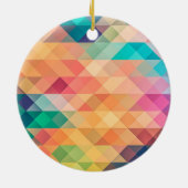 カラフル抽象芸術幾何学的パターン セラミックオーナメント (裏面)