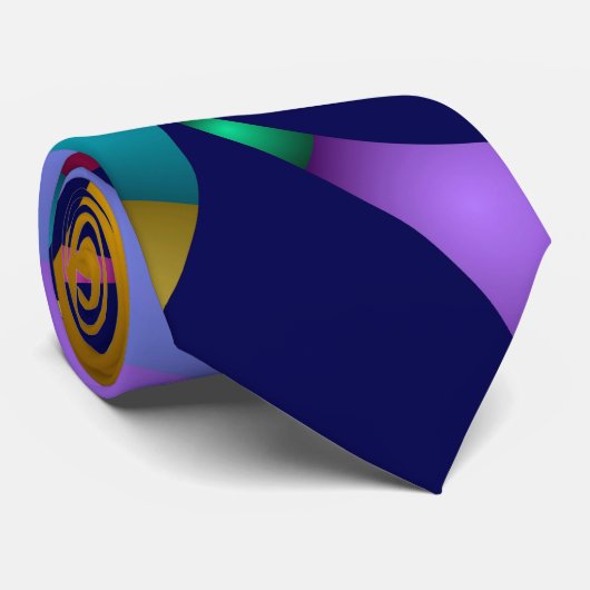 カラフル抽象芸術幾何学的パターン ネクタイ (ロール)